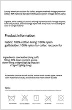 Goose Down Fur Parka with Detachable Raccoon Fur Hood 'Hearthside Simmer'