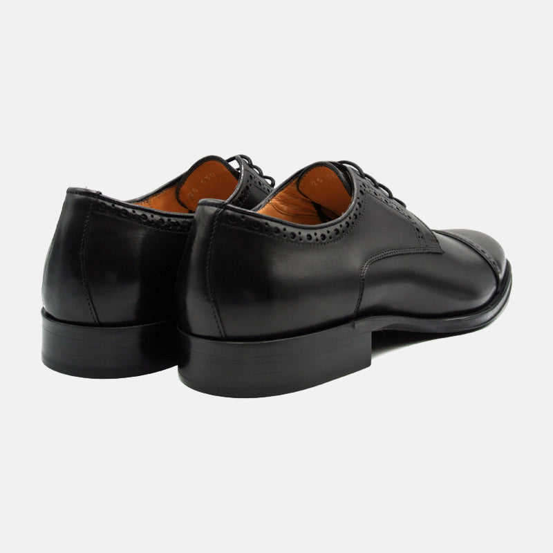 Giovanni Italian Calfskin Lace-Up Shoe | Black