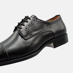 Giovanni Italian Calfskin Lace-Up Shoe | Black