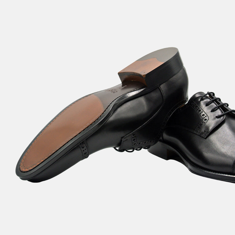 Giovanni Italian Calfskin Lace-Up Shoe | Black