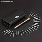 Precision Tool Repair Kit with Leather Case | 25-Piece Set