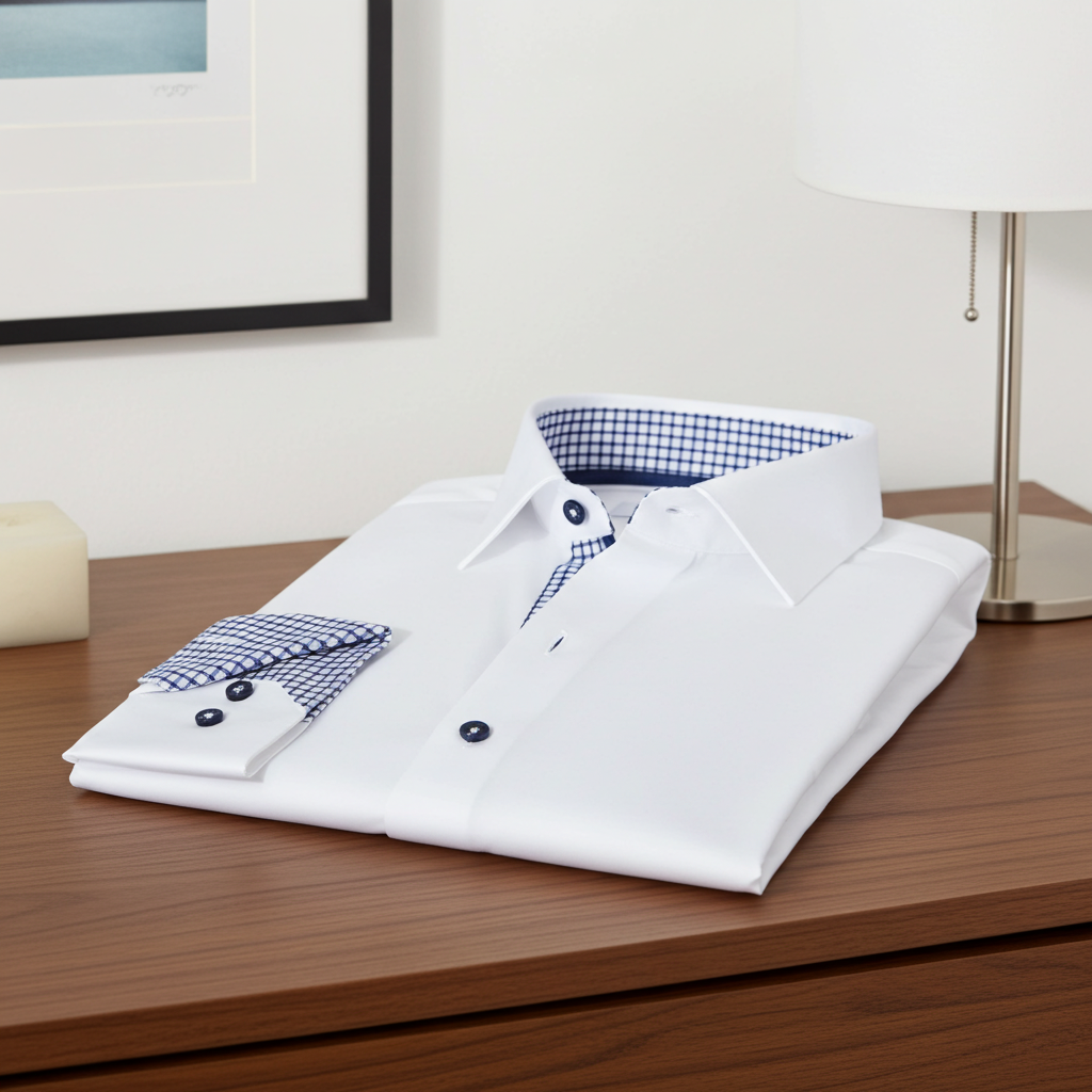 Christopher Button-Up Shirt with Contrast Details White | Contemporary Fit (Regular)