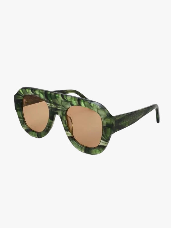 Miss Sparkling Retro Oversized Square Sunglasses