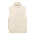 Organic Sleeveless Turtleneck | Ivory