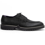 CAMPO Sueded Goatskin Lace-Up with Wax Finish | Black