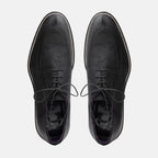 CAMPO Sueded Goatskin Lace-Up with Wax Finish | Black
