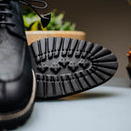 CAMPO Sueded Goatskin Lace-Up with Wax Finish | Black
