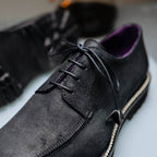 CAMPO Sueded Goatskin Lace-Up with Wax Finish | Black