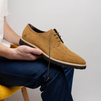 CAMPO Sueded Goatskin Lace-Up | Tobacco