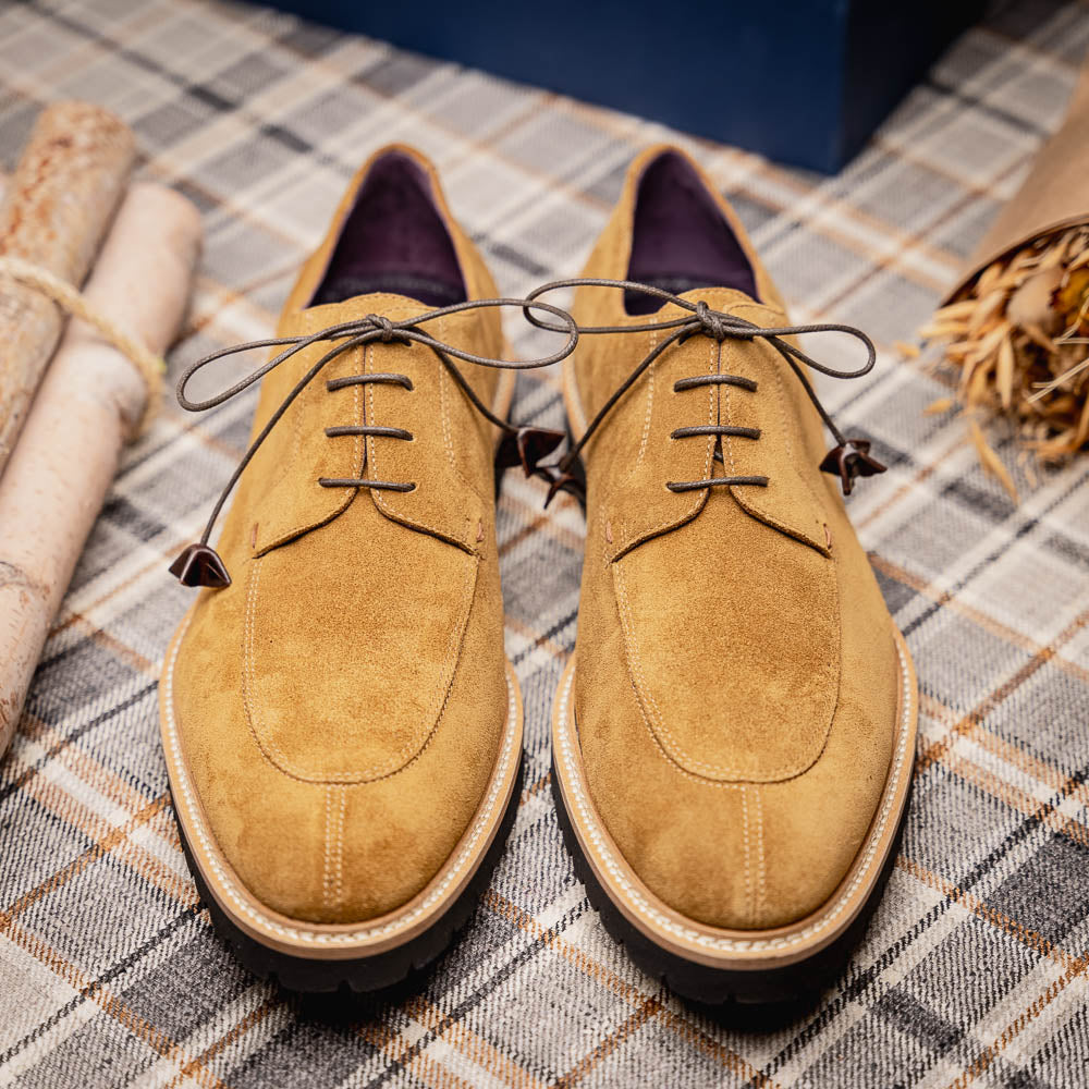 CAMPO Sueded Goatskin Lace-Up | Tobacco