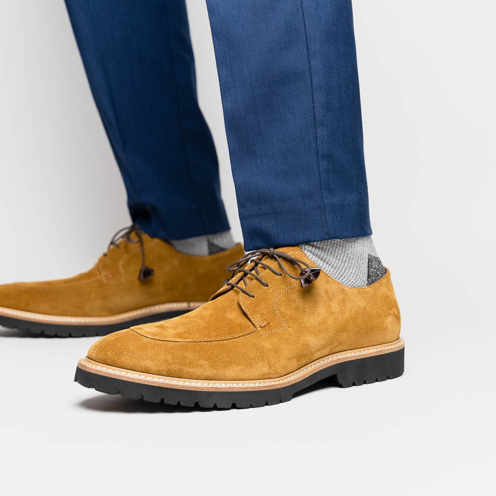 CAMPO Sueded Goatskin Lace-Up | Tobacco