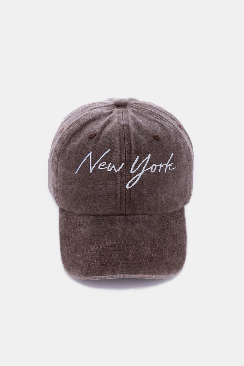 City Embroidered Washed Baseball Cap