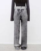 ‘Winter Date’ Knitted Straight Pants with Elastic Waistband