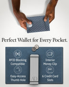 Slim Money Clip Bifold Wallet