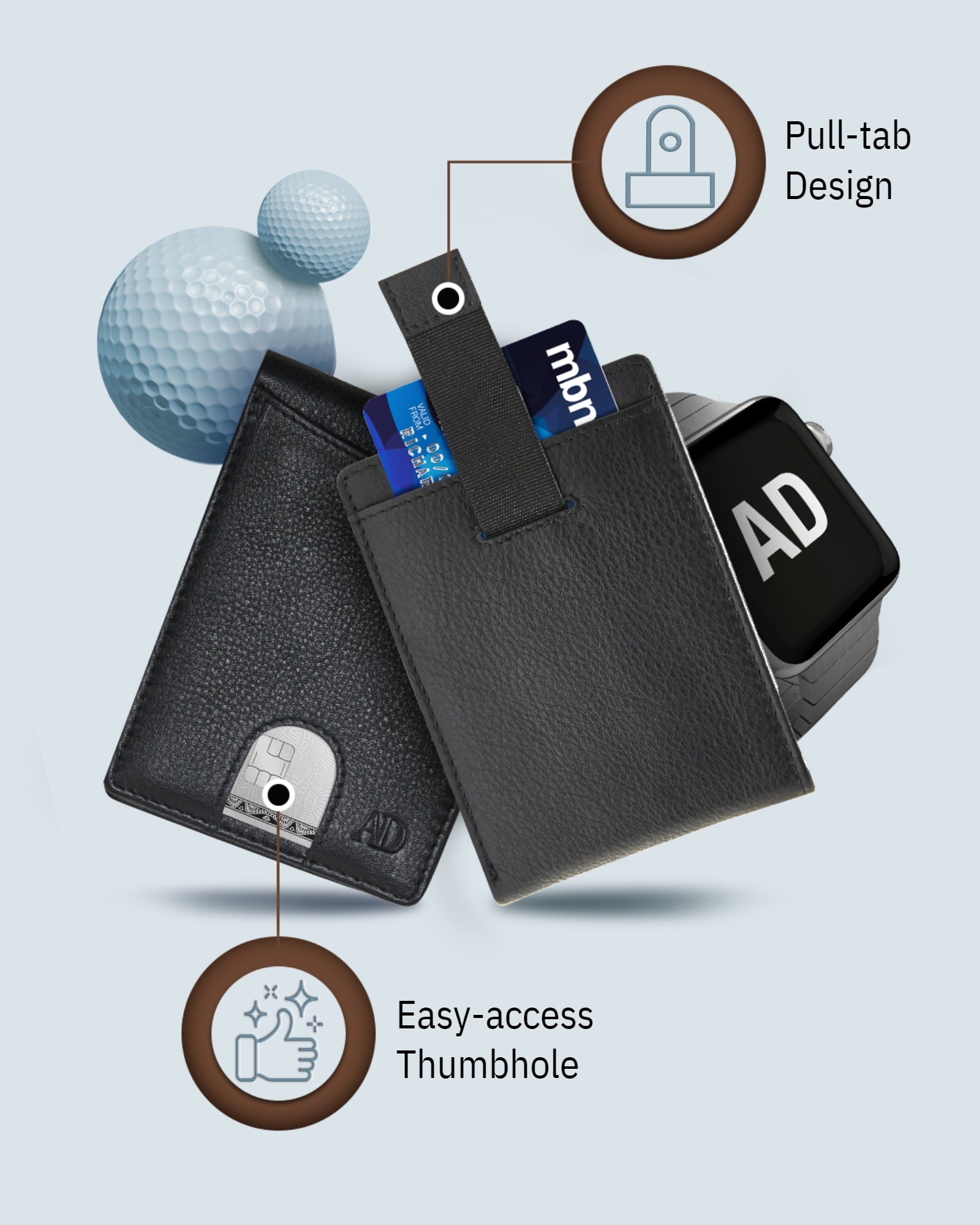 Pull Strap Bifold Wallet