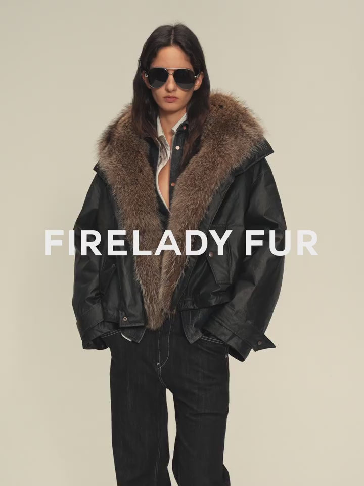 Fireladyfur Down Parka with Fur Collar ‘The Long Night Is Coming’