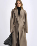 ‘Desert Heart’ Original Wool Peaked Lapel Drawstring Coat