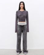 ‘Winter Date’ Knitted Straight Pants with Elastic Waistband