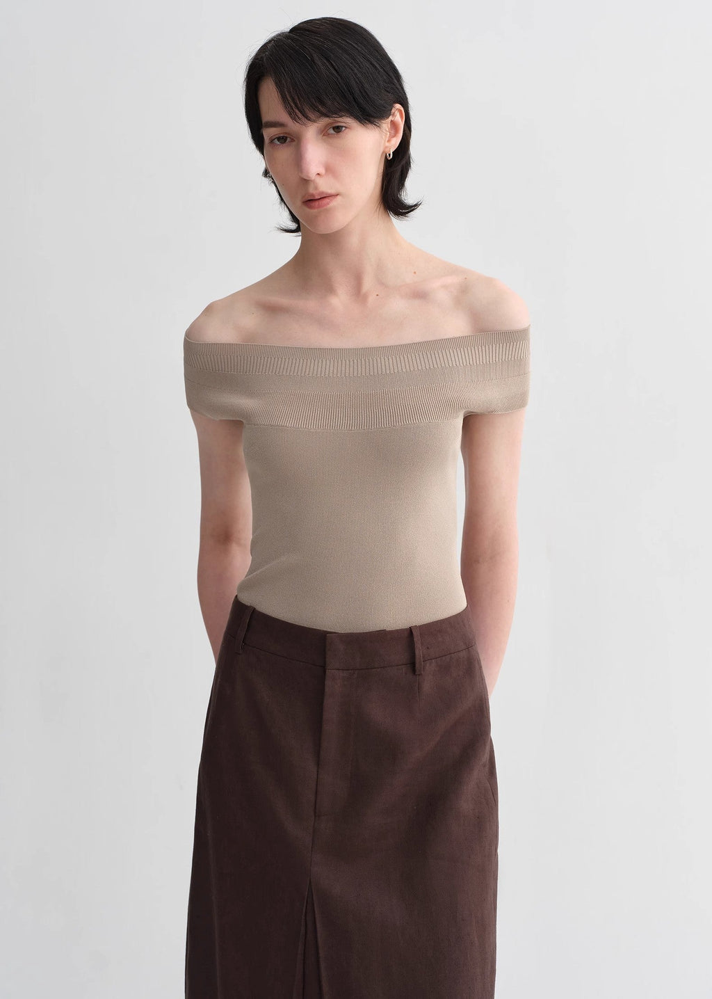 Mulberry Silk Blended One-Shoulder Strapless Summer Top