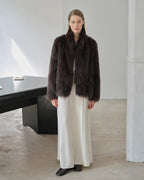 'Long Nocturne' Fox Fur Retro Short Coat