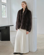 'Long Nocturne' Fox Fur Retro Short Coat