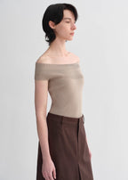 Mulberry Silk Blended One-Shoulder Strapless Summer Top