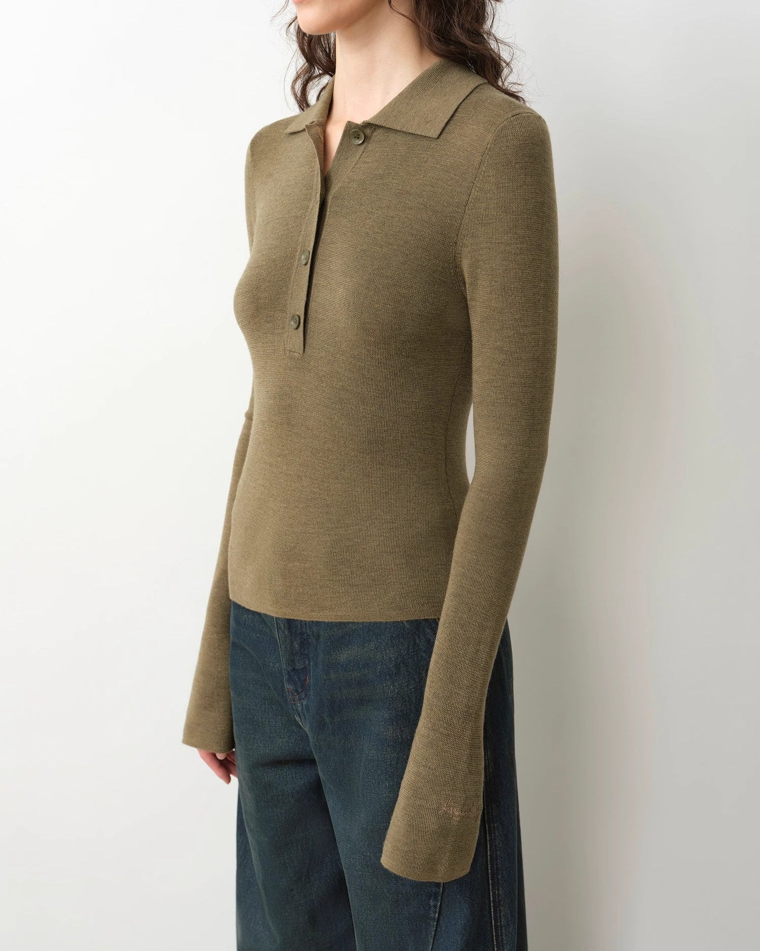 ‘Effortless Knit’ 30-Count Merino Wool Polo Neck Sweater
