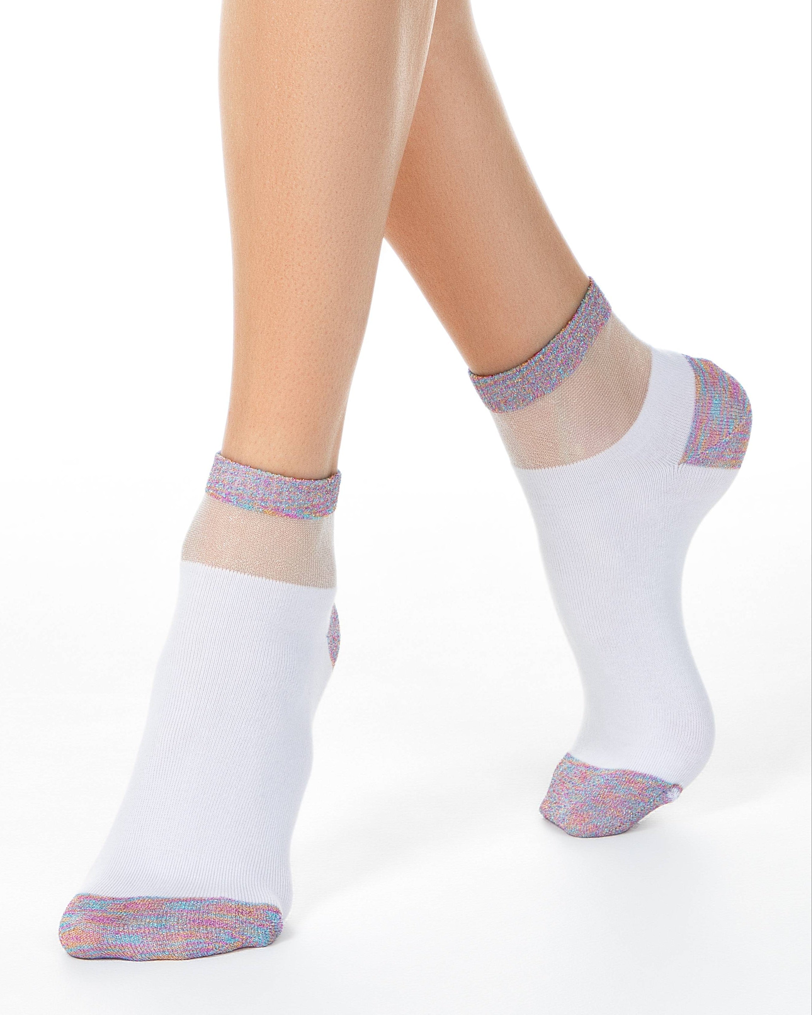 Cotton Ankle Socks Conte Active 207 with Lurex