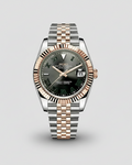 Seiko Mod Datejust Wimbledon Two-Tone Watch | Rose Gold & Gray