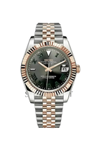 Seiko Mod Datejust Wimbledon Two-Tone Watch | Rose Gold & Gray