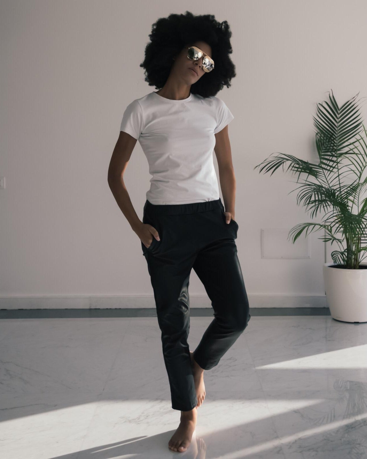 SANDRA Milano Leather Trousers