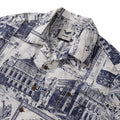 Hawaiian Shirt For Men Artistic Mark Print Shirt Camp Collar 100% Cotton