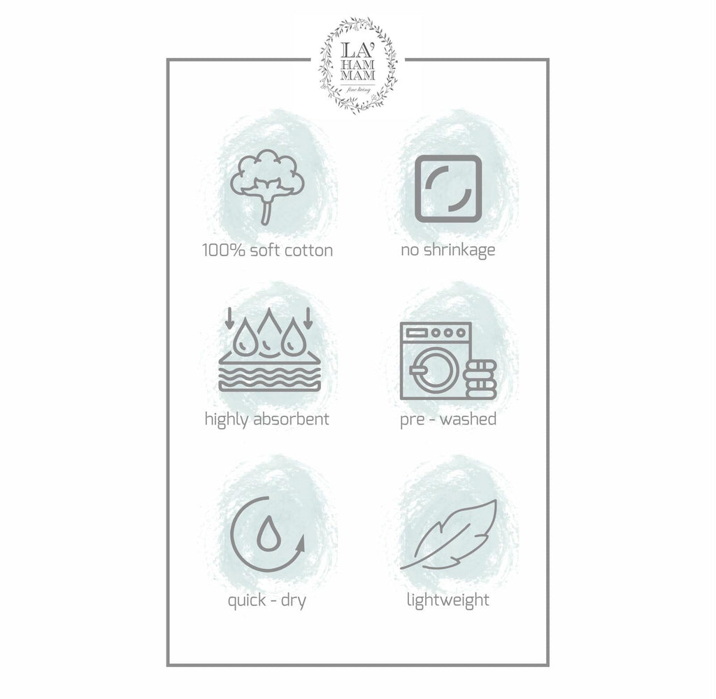 Mediterranean Pure Cotton Beach Towel | 38x70"