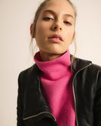 Basic High Neck Biker Jacket