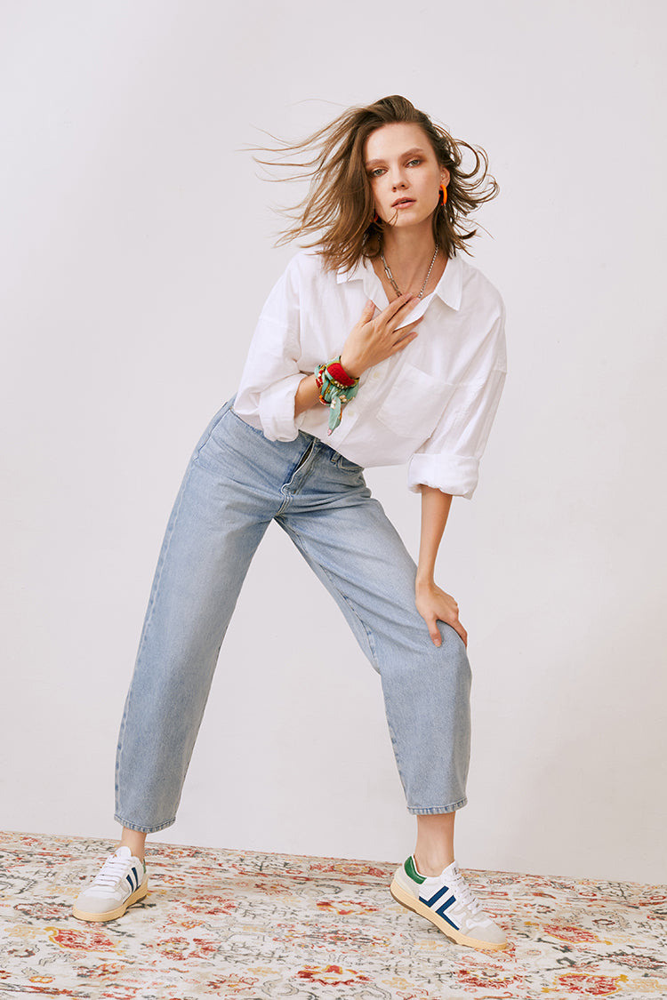 Queens Of Noise High Rise Barrel Jeans | HJ026