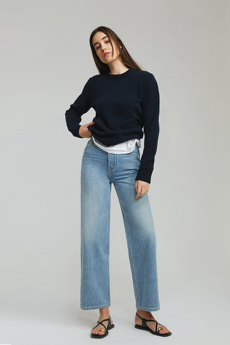 The Cityer Crop Wide Jeans | HJ009