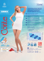 Conte Summer Tights 8 Den | Ultra Sheer with an Open Toe