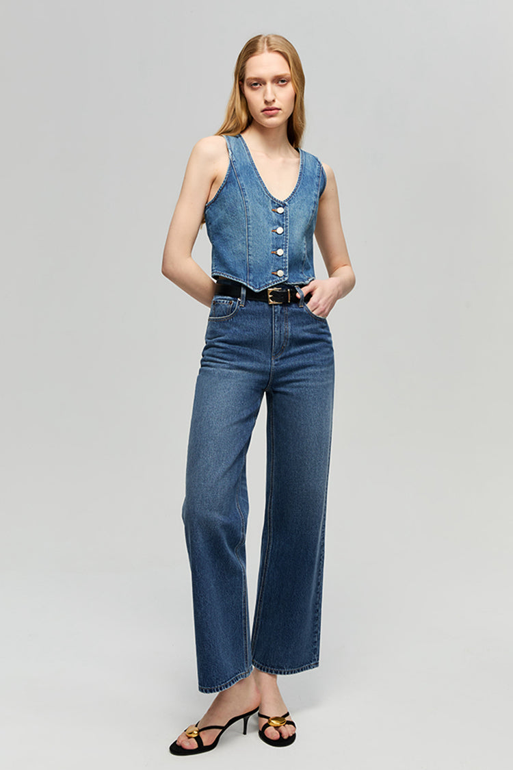 Blue Horizon Denim Vest | HJ903