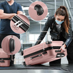 3-Piece Hard Shell Luggage Set with TSA Lock