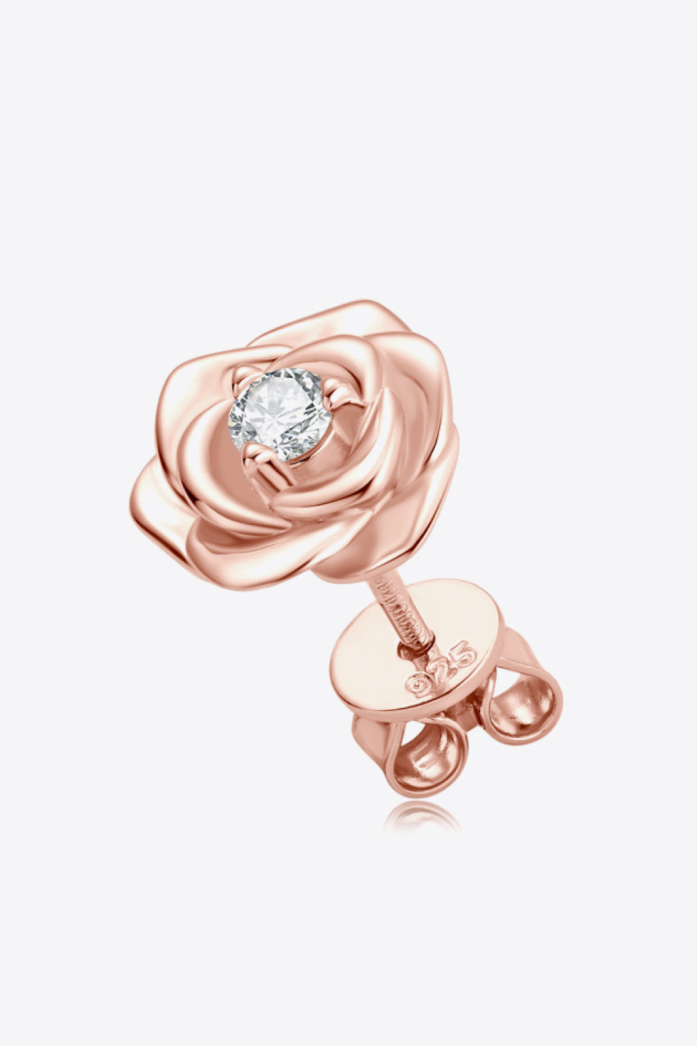 Flower Shape 925 Sterling Silver Stud Earrings