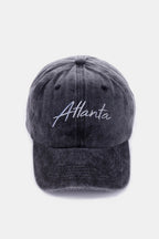 Atlanta Embroidered Washed Baseball Cap