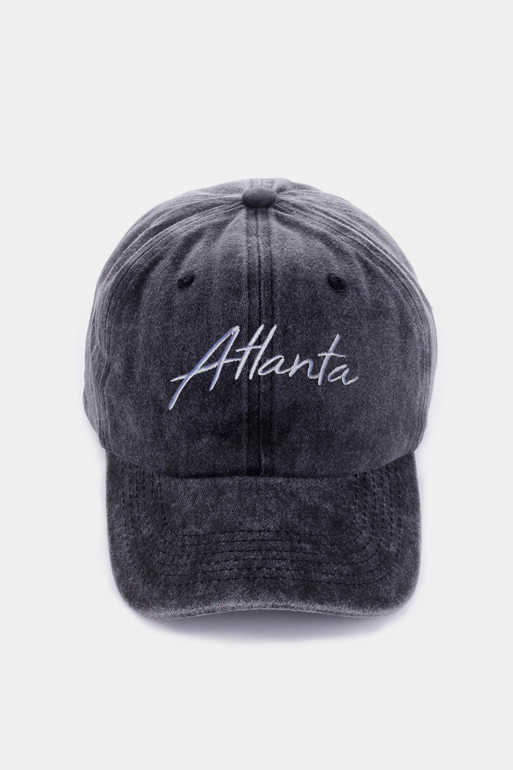 Atlanta Embroidered Washed Baseball Cap