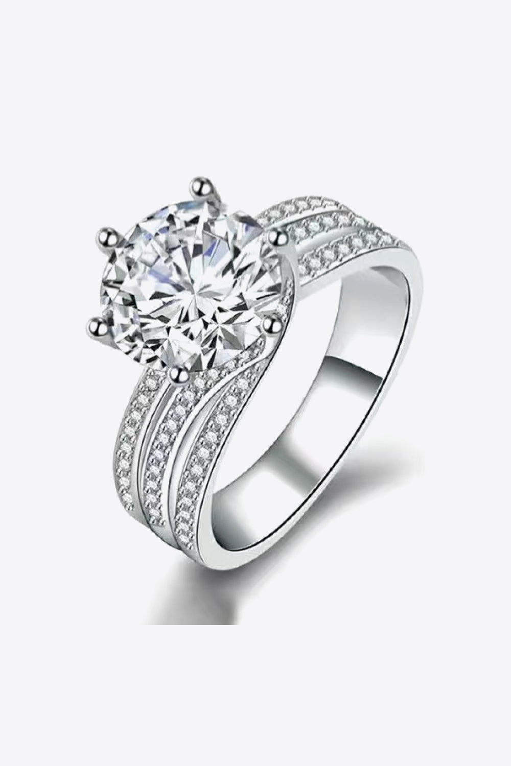 Three-Layer Ring 3 Ct Moissanite