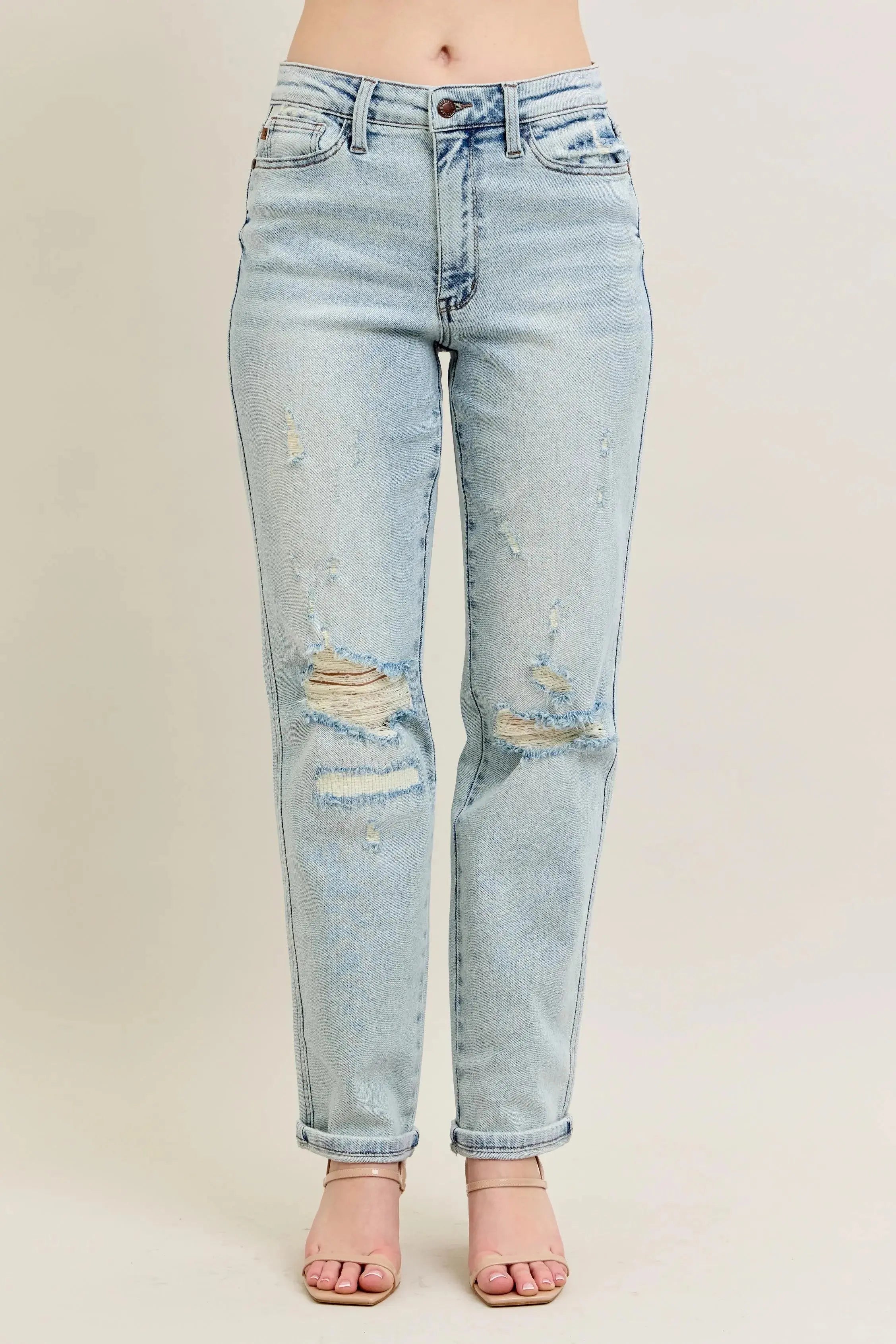 Women's Boyfriend Destroyed Jeans (Plus Size)