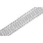 14K White Gold 5.0 Cttw Round Brilliant Cut Diamond 7" Tennis Bracelet
