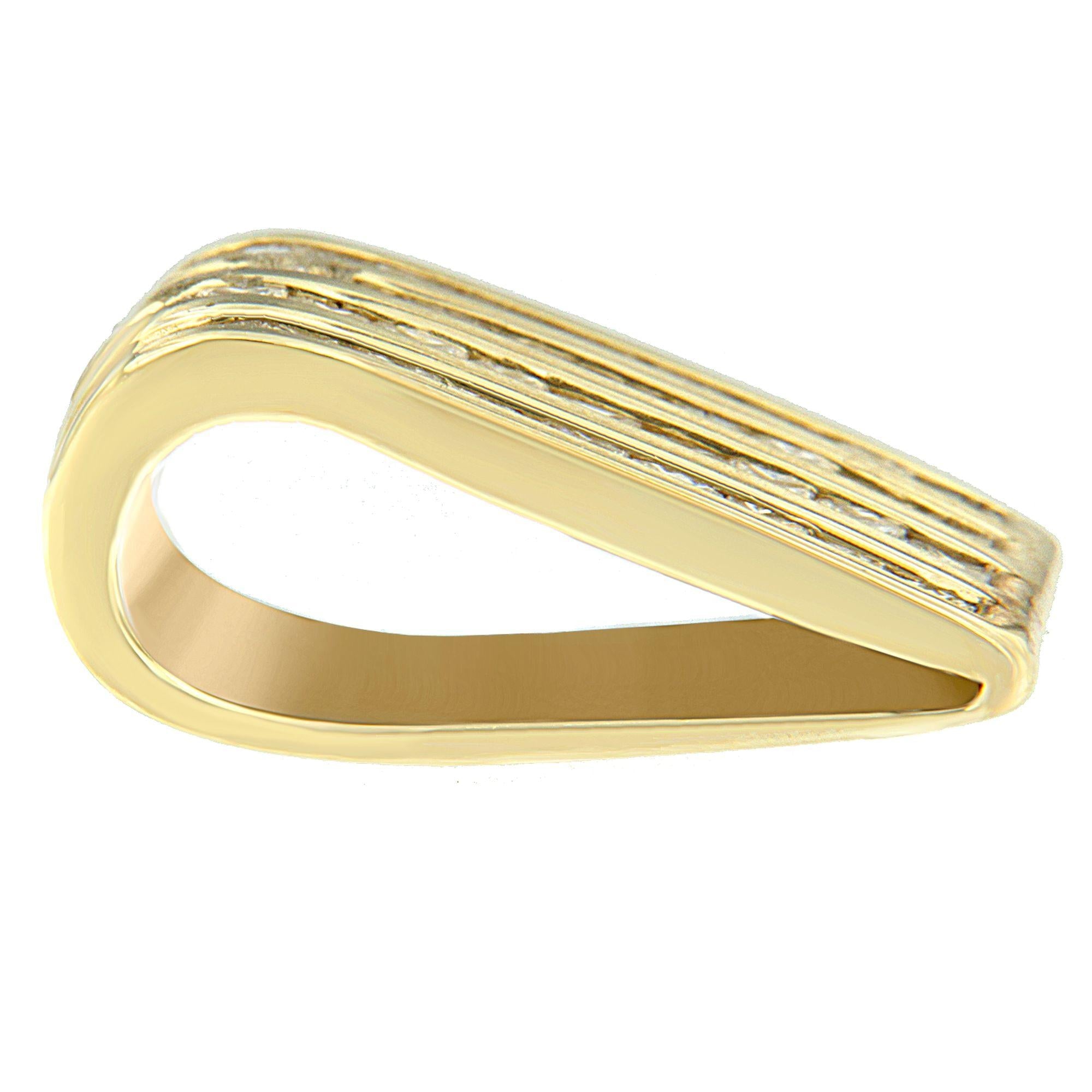 14K Yellow Gold 2 1/3 Cttw Princess Cut Diamond Block Pendant Necklace