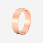 3 Stone Mens Flat Gemstone Band