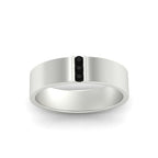 3 Stone Mens Flat Gemstone Band