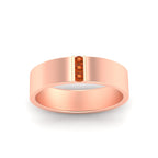 3 Stone Mens Flat Gemstone Band