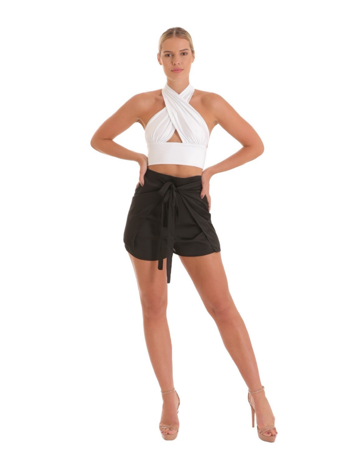 Wrap Short Viscose Satin